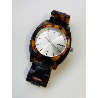 ニクソン(NIXON)の【電池新品の美品】NIXONのTIME TELLER べっ甲×シルバーカラー②(腕時計)