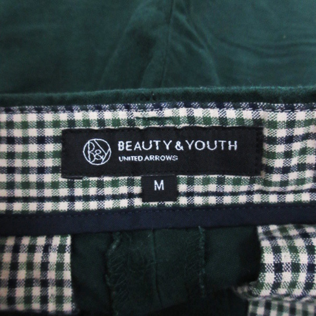 BEAUTY&YOUTH UNITED ARROWS(ビューティアンドユースユナイテッドアローズ)のB&Y ユナイテッドアローズ ショートパンツ 短パン 無地 M 緑 /FF13 レディースのパンツ(ショートパンツ)の商品写真