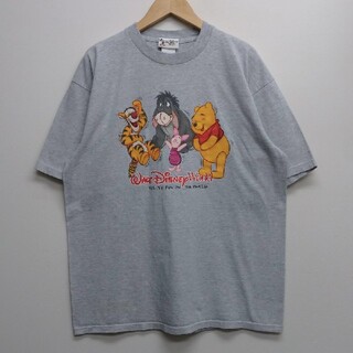 クマノプーサン(くまのプーさん)のくまのプーさん ディズニー USA製 Tシャツ L(Tシャツ/カットソー(半袖/袖なし))