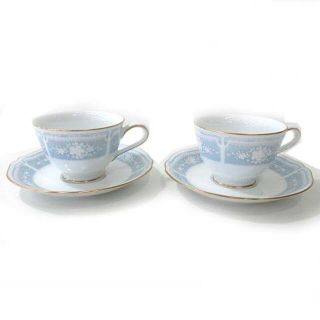 アザー(other)のノリタケ 2客セット レースウッドゴールド カップ&ソーサー 紅茶 花柄(食器)