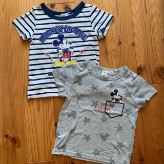 ミッキーマウス(ミッキーマウス)のミッキー Tシャツ　100cm 2枚セット(Tシャツ/カットソー)