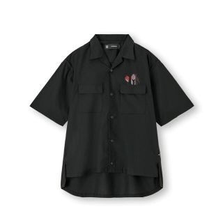 ジーユー(GU)の新品未使用タグ付★UNDERCOVER オープンカラーシャツ　ブラック(シャツ)