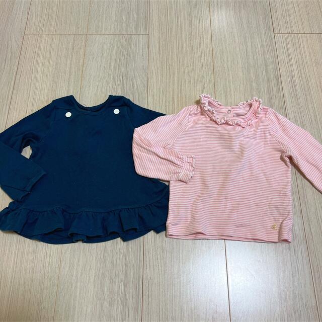 PETIT BATEAU(プチバトー)のプチバトー　18m ワンピース　トップス キッズ/ベビー/マタニティのベビー服(~85cm)(Ｔシャツ)の商品写真