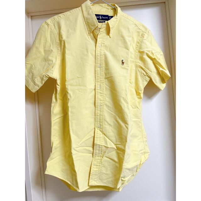 Ralph Lauren(ラルフローレン)のラルフローレン ボタンダウン シャツ Ｌ 黄色 イエロー ポロ 古着 半袖 メンズのトップス(シャツ)の商品写真