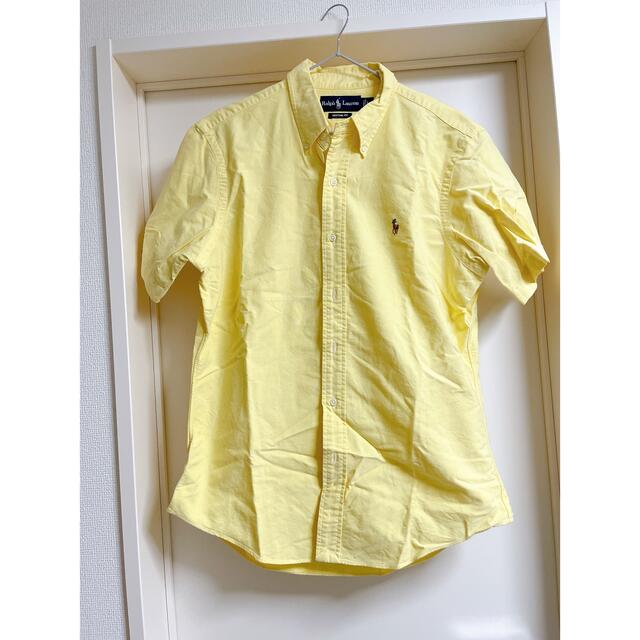 Ralph Lauren(ラルフローレン)のラルフローレン ボタンダウン シャツ Ｌ 黄色 イエロー ポロ 古着 半袖 メンズのトップス(シャツ)の商品写真