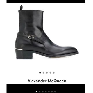 アレキサンダーマックイーン(Alexander McQueen)のAlexander McQueen サイドジップブーツ メタルヒール(ブーツ)