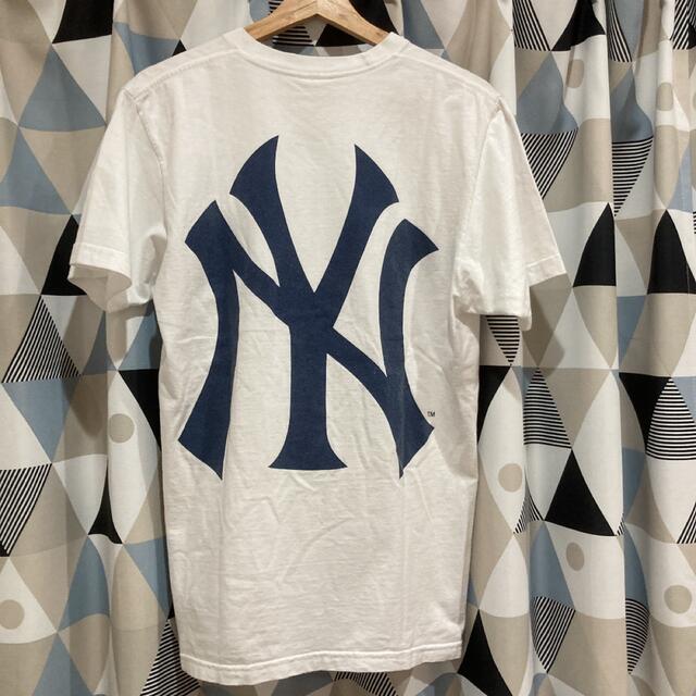 シュプリーム×ニューヨークヤンキース ボックスロゴ 半袖 Tシャツ 白シャツ