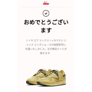 ナイキ(NIKE)のトラヴィス！NIKE エアマックス1 CACT.US GOLD 27.5cm(スニーカー)