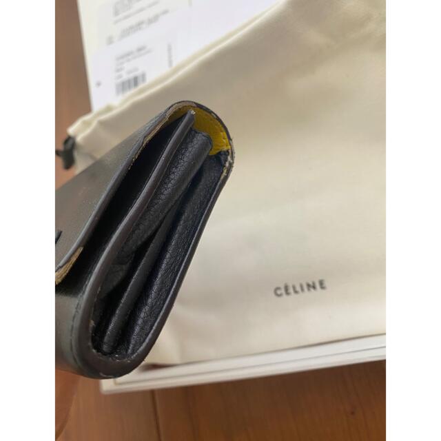 celine(セリーヌ)のセリーヌ　CELINE 財布　長財布　ラージフラップ　黒　黄色　付属品付き メンズのファッション小物(長財布)の商品写真