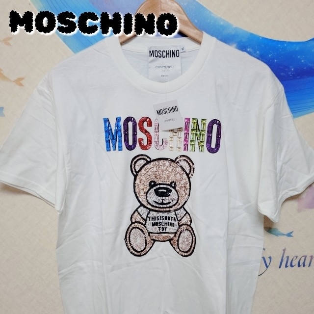 新品未使用×MOSCHINO×Tシャツ×くまロゴサイズXL