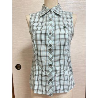 バーバリーブルーレーベル(BURBERRY BLUE LABEL)の【kitty様専用】バーバリー　ノースリーブシャツ(シャツ/ブラウス(半袖/袖なし))