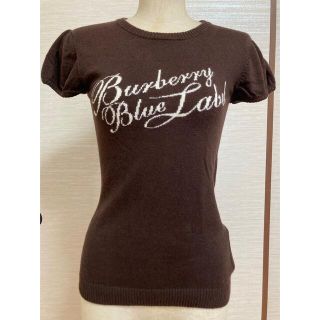 バーバリーブルーレーベル(BURBERRY BLUE LABEL)の【7月限定値下げ❗️】バーバリー　ニットTシャツ(Tシャツ(半袖/袖なし))