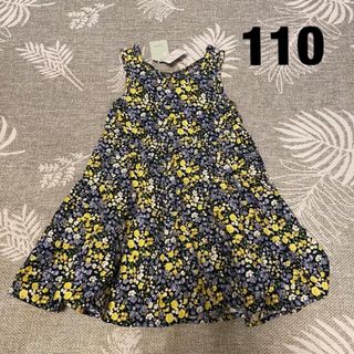 新品　女の子　女児　小花柄　総柄　ワンピース　110㎝(ワンピース)