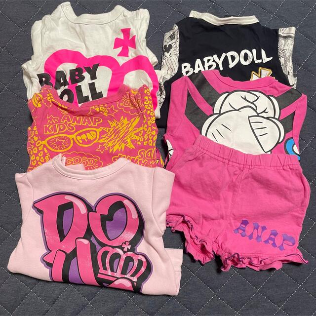 BABYDOLL(ベビードール)のbaby doll anap等80サイズまとめ売り キッズ/ベビー/マタニティのベビー服(~85cm)(ロンパース)の商品写真