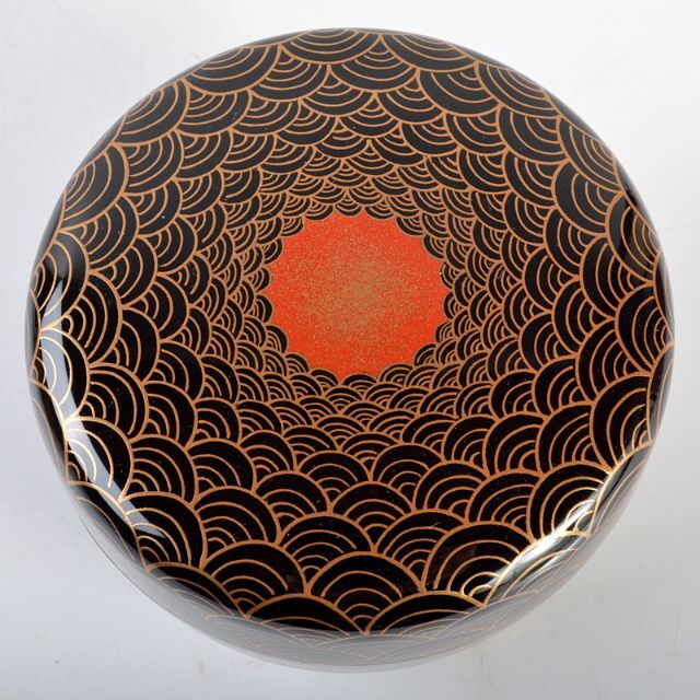 茶道具 坂下雄峰作 青梅波蒔絵 平棗 共箱 M R4484の通販 by 茶道具 坂下雄峰作 青梅波蒔絵 平棗 共箱 M R4484の通販 by