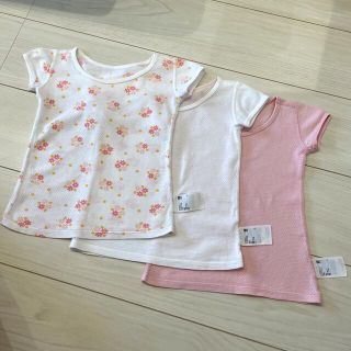 ユニクロ(UNIQLO)のUNIQLO 90㎝　コットンメッシュインナー半袖(下着)