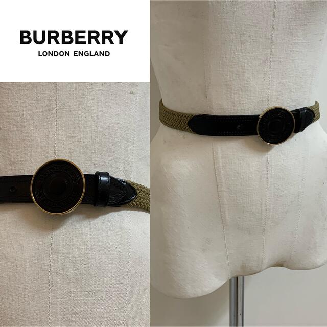 BURBERRY(バーバリー)のBURBERRY ITALY製 バーバリーロゴバックル伸縮性メッシュレザーベルト レディースのファッション小物(ベルト)の商品写真