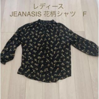 ジーナシス(JEANASIS)のJEANASIS 花柄　シースルーシャツ　F(シャツ/ブラウス(長袖/七分))