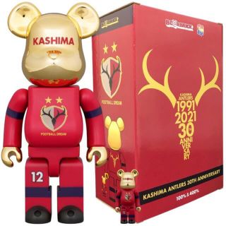 ベアブリック(BE@RBRICK)のベアブリック 鹿島アトラーズ30th アニバーサリー 400% & 100%(その他)