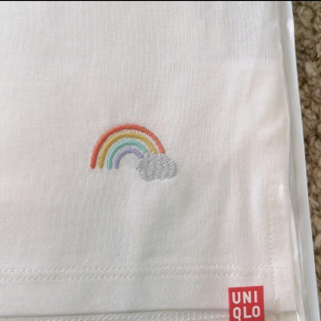 UNIQLO(ユニクロ)の新品　ユニクロ　エアリズムコットンT キッズ/ベビー/マタニティのキッズ服女の子用(90cm~)(Tシャツ/カットソー)の商品写真