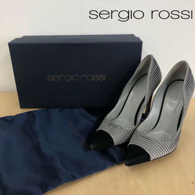 Sergio Rossi(セルジオロッシ)のsergio rossi セルジオロッシ ハイヒール size36 グレー レディースの靴/シューズ(ハイヒール/パンプス)の商品写真