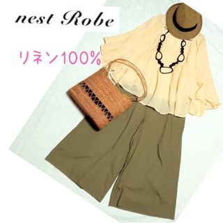 ネストローブ(nest Robe)の⭐nest Robe⭐️リネン100%草木染めギャザープルオーバー(シャツ/ブラウス(長袖/七分))