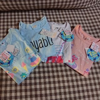 最終値下 新品 サイズ100  Tシャツ まとめ売り 4枚 女の子(Tシャツ/カットソー)