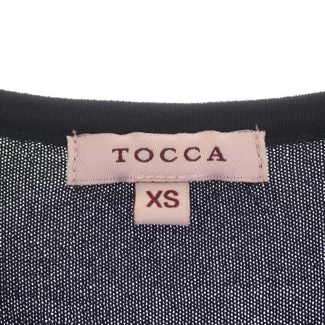 TOCCA(トッカ)のトッカ TOCCA サイドレースカーディガン ニット 長袖 XS 紺 ネイビー レディースのトップス(カーディガン)の商品写真