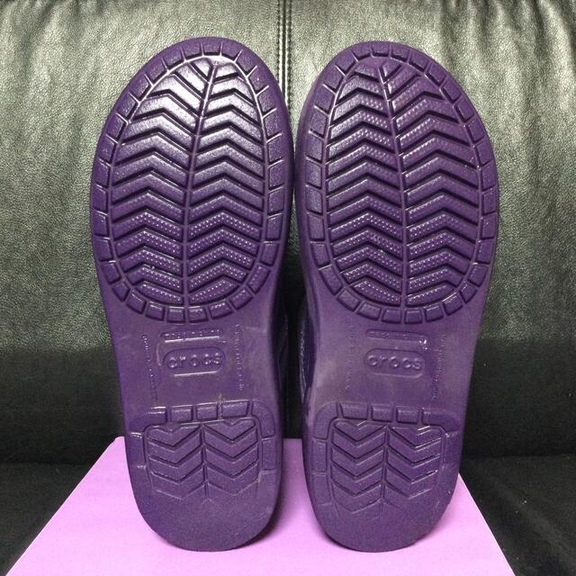 crocs(クロックス)のCrocs キッズレインブーツ　キッズ長靴　ボアブーツ　パープル　21cm キッズ/ベビー/マタニティのキッズ靴/シューズ(15cm~)(長靴/レインシューズ)の商品写真