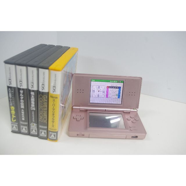 NINTENDO DS Lite/メタリックロゼ  ソフト5本セット！