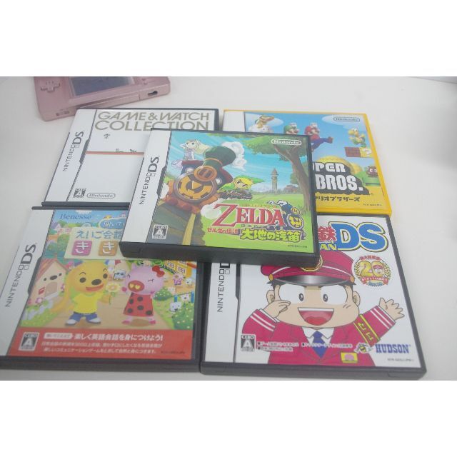 NINTENDO DS Lite/メタリックロゼ  ソフト5本セット！ 1