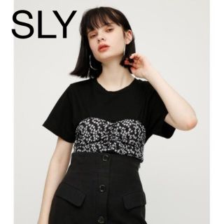 スライ(SLY)のVERONIKA DOTS DOCKING T／SH(カットソー(半袖/袖なし))