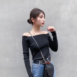 ザラ(ZARA)のzara リブトップス(カットソー(長袖/七分))