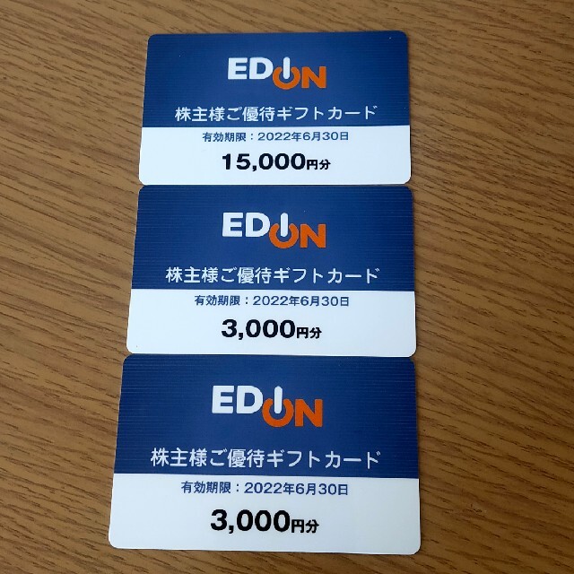 エディオン　最新株主優待8000円分　23年6月30日迄