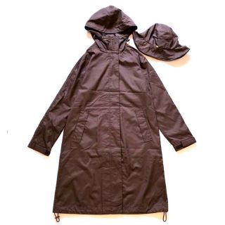 エーグル(AIGLE)のAIGLE エーグル ナイロン ステンカラーコート & ハット S 雨具 登山(ロングコート)