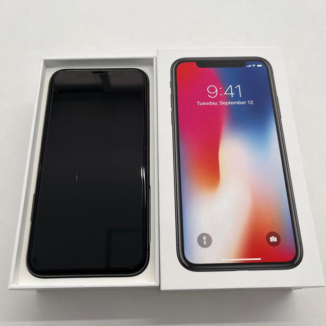 iPhonex 64GB simフリー スペースグレイ　美品のサムネイル