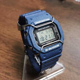 G-SHOCK DW-5600BBN メタルベゼルカスタム + メタル遊環