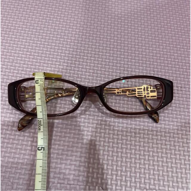 メガネフレーム 茶色系 眼鏡ケース付き 度あり