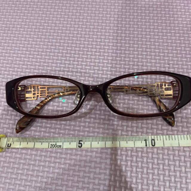 メガネフレーム 茶色系 眼鏡ケース付き 度あり