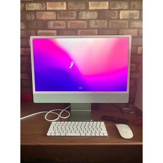マック(Mac (Apple))のiMac 24インチ Apple M1  グリーン(デスクトップ型PC)