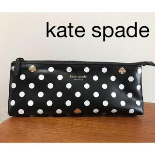 kate spade new york - 【新品】ケイトスペード　黒　水玉　ペンケース　ポーチ