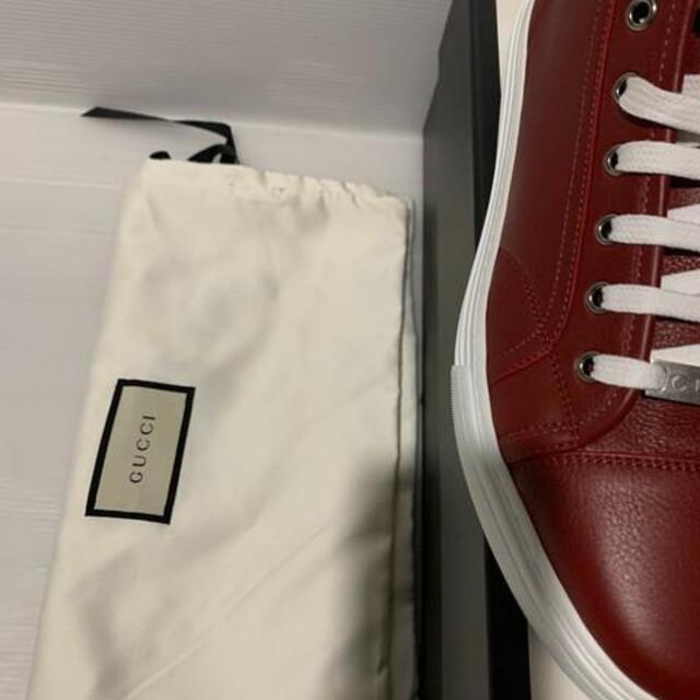 GUCCI グッチ メンズ レザーブーツ ロゴプレート 27.5㎝
