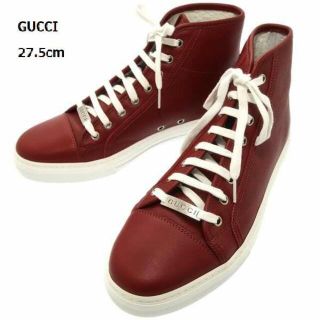 Gucci - GUCCI グッチ メンズ レザーブーツ ロゴプレート 27.5㎝の