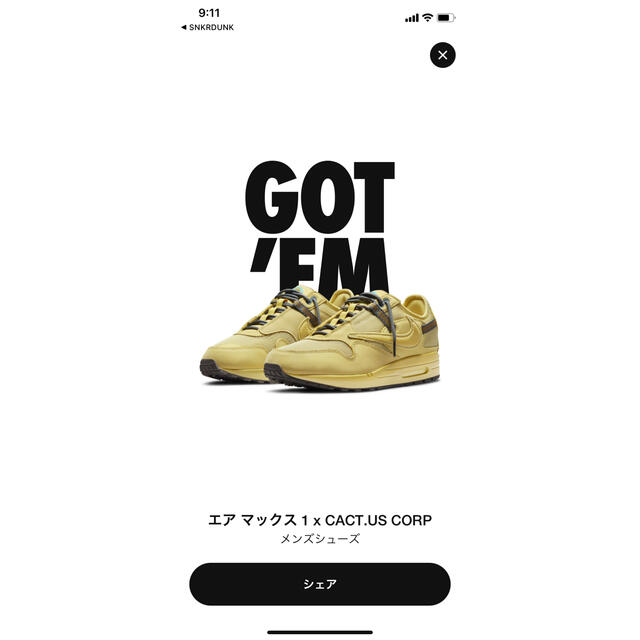 Travis Scott × Nike Air Max 1 CACT. Gold