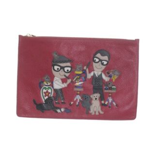 値下　新品　DOLCE&GABBANA ドルガバ　ピンク　サテン　クラッチバッグ