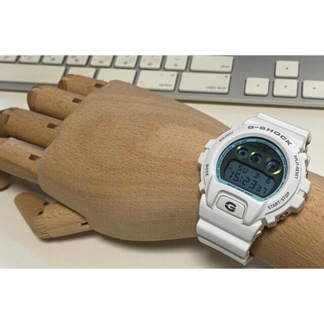 G-SHOCK/クロコ/ゴールド/DW-6900/ミラー/時計/三つ目/美品/黒