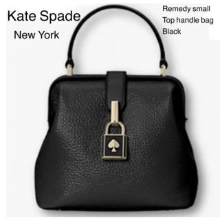 ケイトスペードニューヨーク(kate spade new york)のケイトスペード ☆新品☆remedy 2Way がま口 バッグ/黒 水玉ドット(ショルダーバッグ)