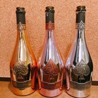 アルマンド ゴールド、ピンク、シルバー 750ml 3本セット 空き瓶(シャンパン/スパークリングワイン)