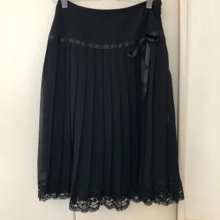 コムサイズム(COMME CA ISM)のコムサイズム プリーツスカート BLACK(ひざ丈スカート)