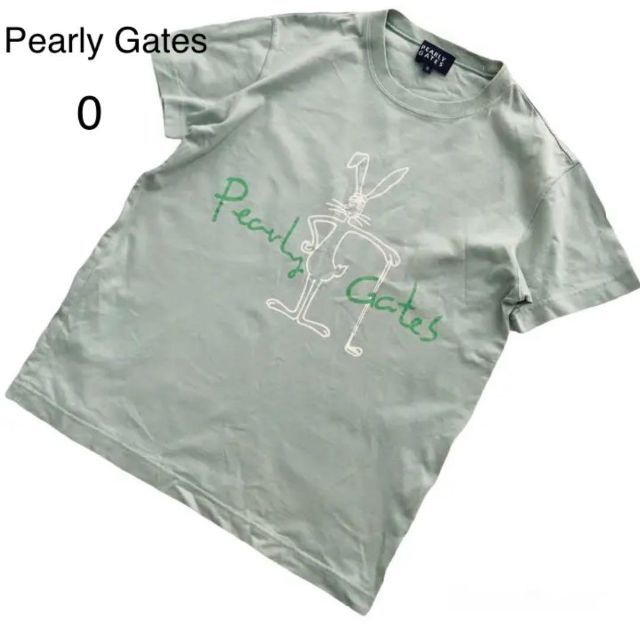 PEARLY GATES(パーリーゲイツ)のパーリーゲイツ　Pearly Gates サイズ0 若草色　黄緑　ゴルフ レディースのトップス(Tシャツ(半袖/袖なし))の商品写真